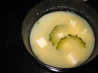 ゴーヤチャンプルー味噌汁